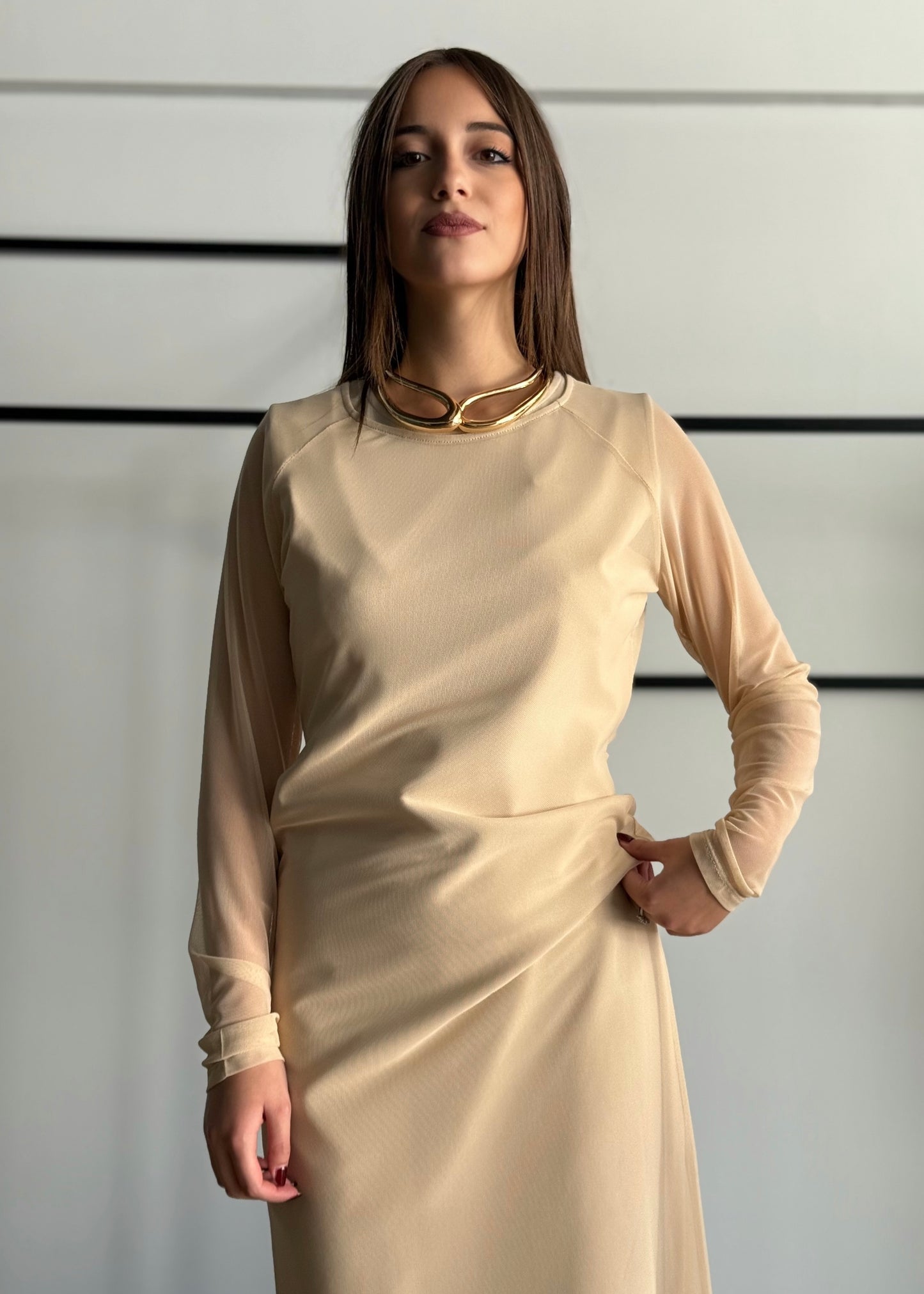 Abito lungo in tulle -KONTATTO
