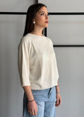 Carica l'immagine nel visualizzatore della galleria, Maglia KONTATTO manica 3/4 panna