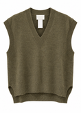 Carica l'immagine nel visualizzatore della galleria, Gilet in maglia con scollo a V olio - ZAHJR
