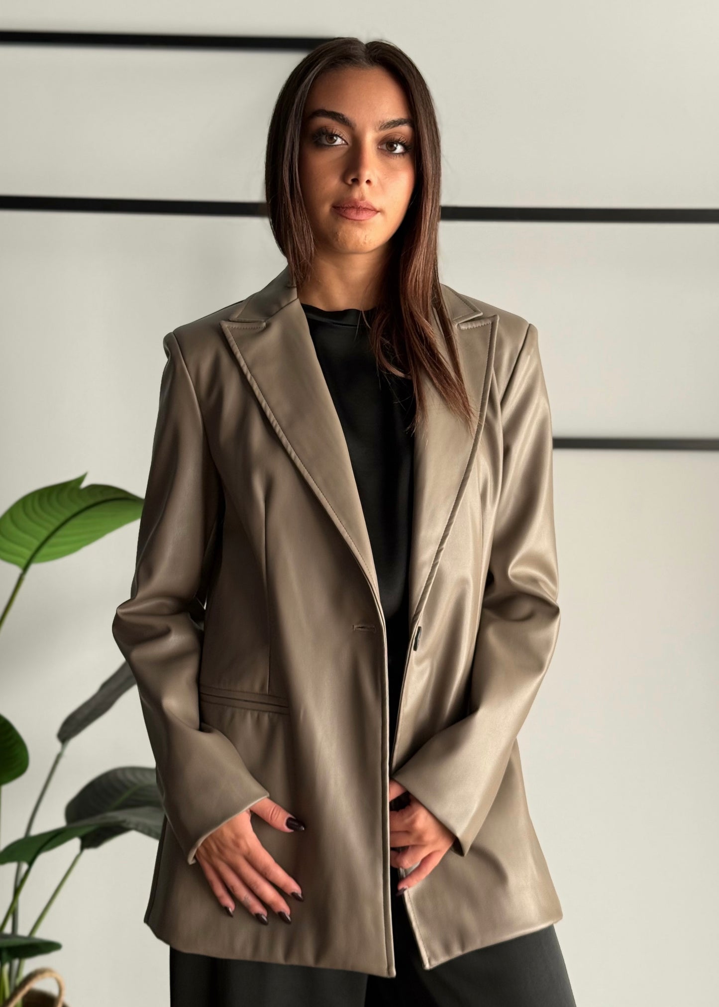 Blazer in ecopelle -KONTATTO