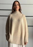 Carica l'immagine nel visualizzatore della galleria, Maglia dolcevita a coste laterali -KONTATTO
