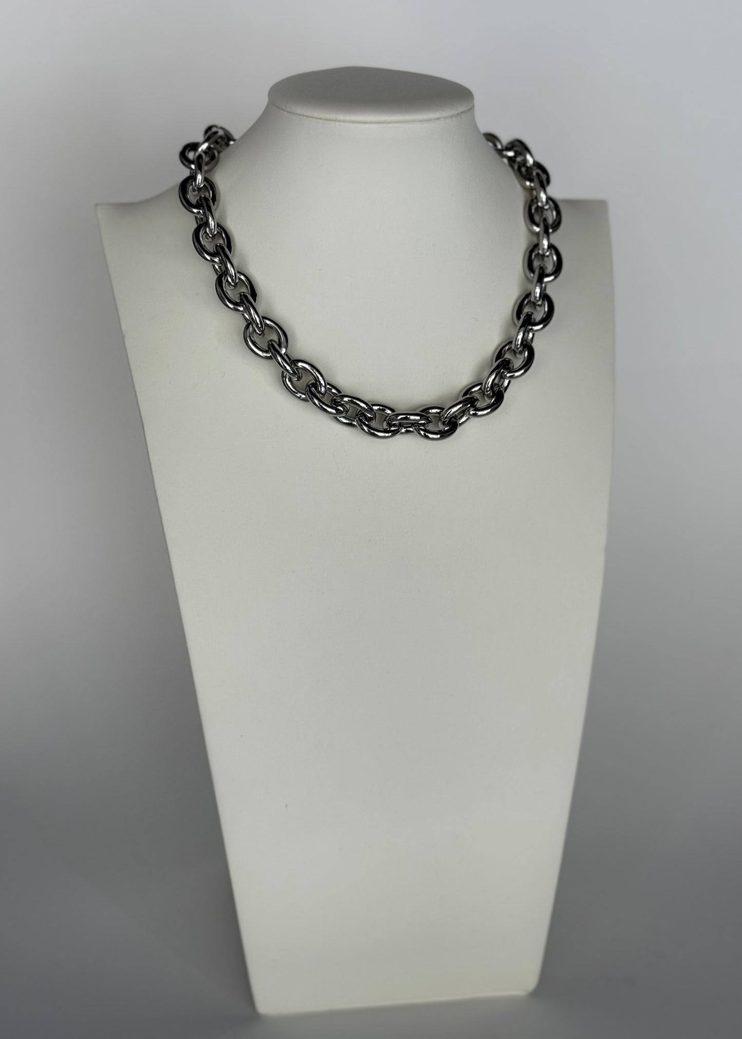 Collana catena argento a maglie grandi