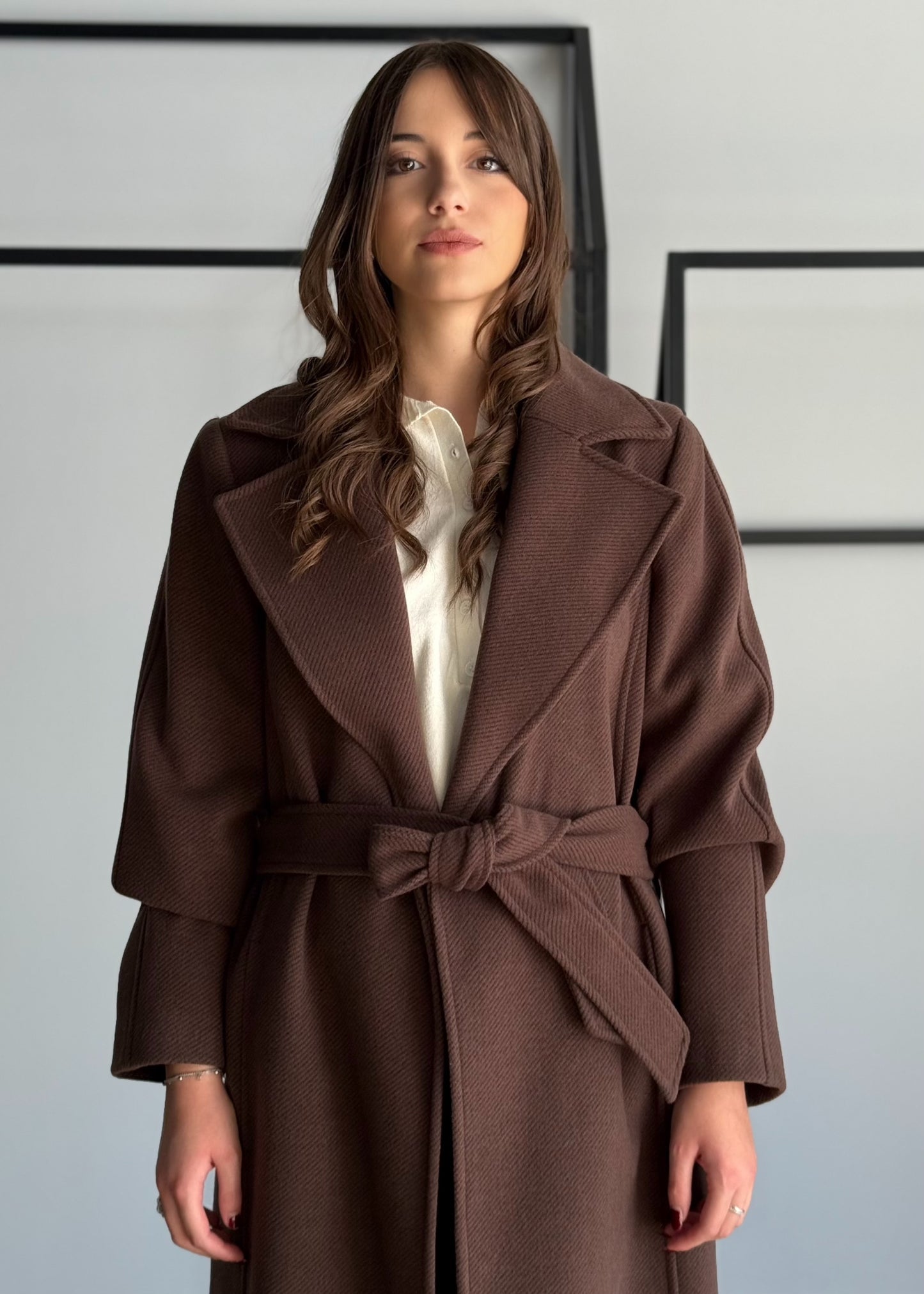 Cappotto lungo con cintura -ZAHJR