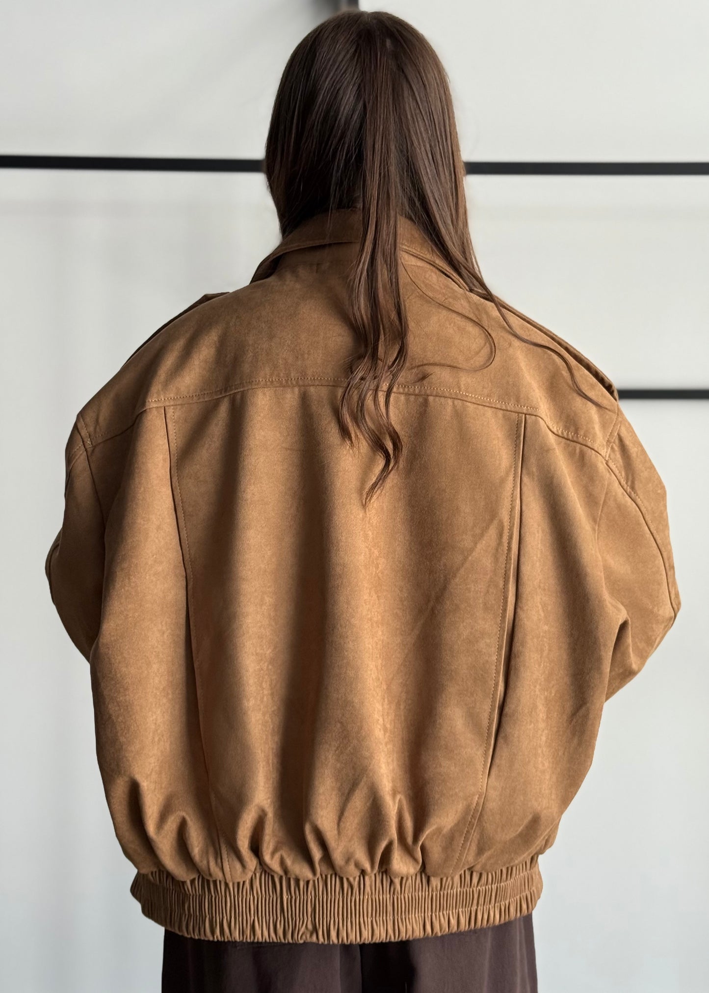 Bomber in suede -KONTATTO