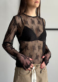 Carica l'immagine nel visualizzatore della galleria, Maglia ZAHJR in tulle trasparente con ricami