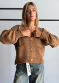Carica l'immagine nel visualizzatore della galleria, Cardigan over camel con tasche - ZAHJR