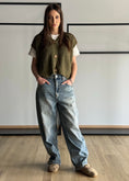 Carica l'immagine nel visualizzatore della galleria, Gilet ZAHJR in maglia con bottoni militare