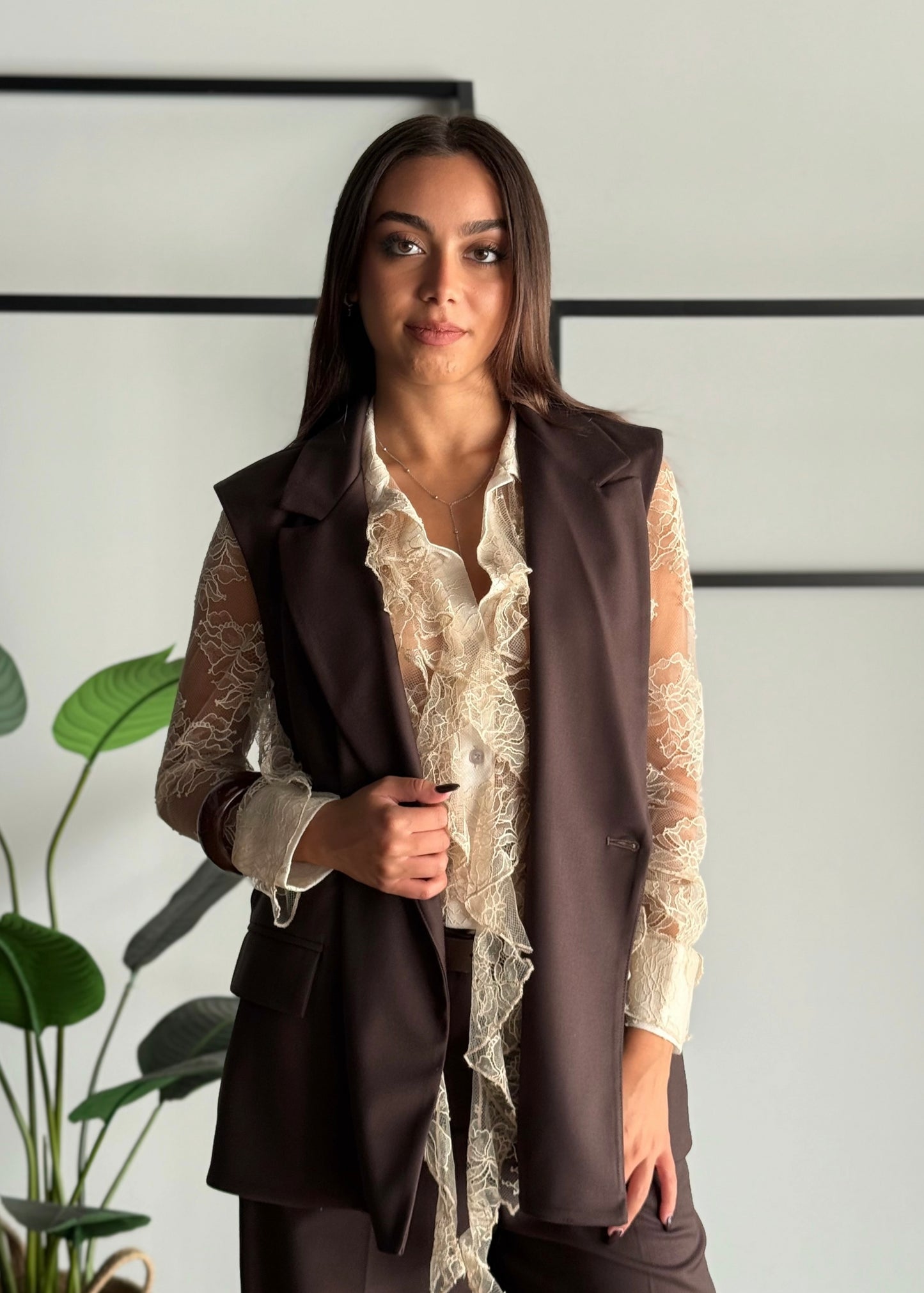 Gilet doppiopetto con revers- ZAHJR
