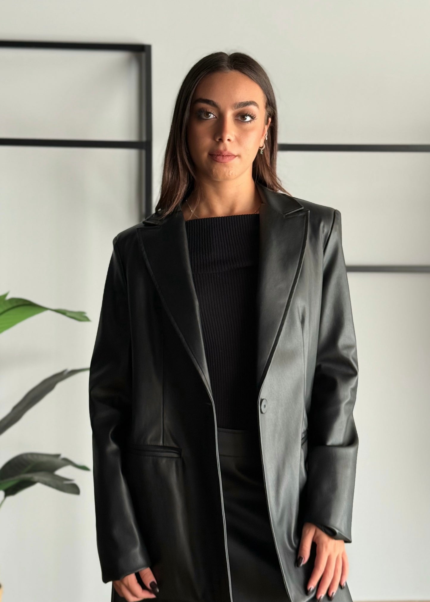 Blazer in ecopelle -KONTATTO