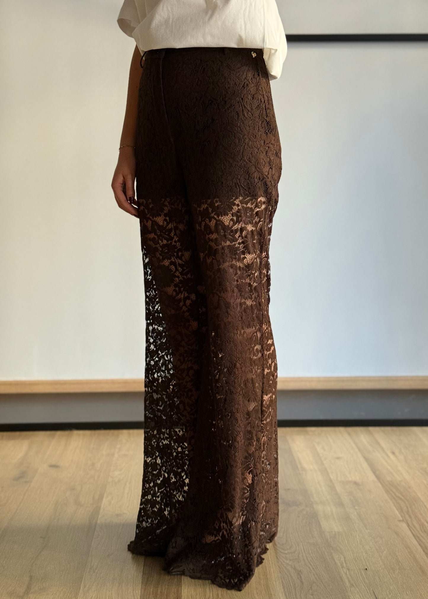 Pantalone a zampa in pizzo -PHILIALOFT
