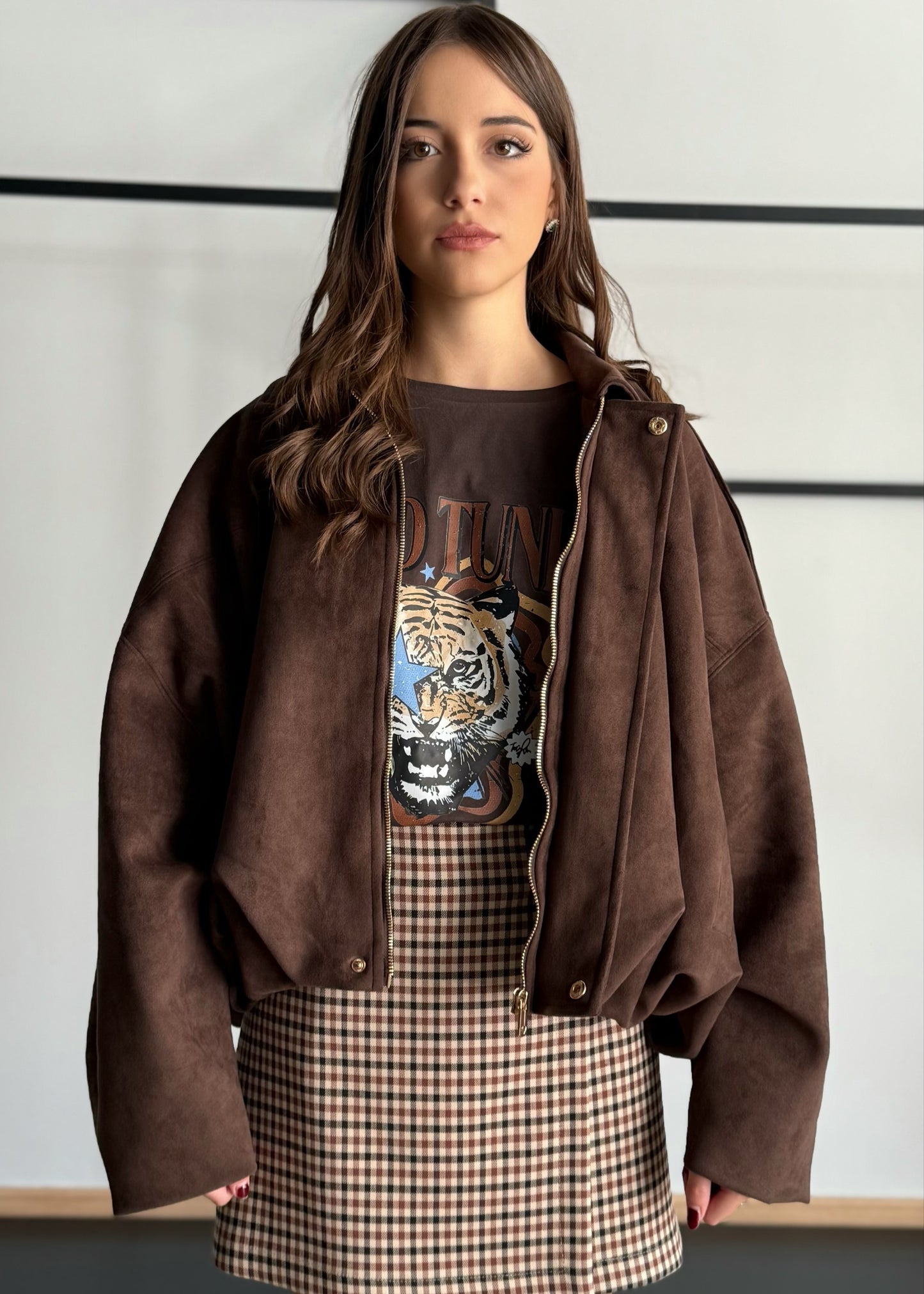 Bomber effetto scamosciato -KONTATTO