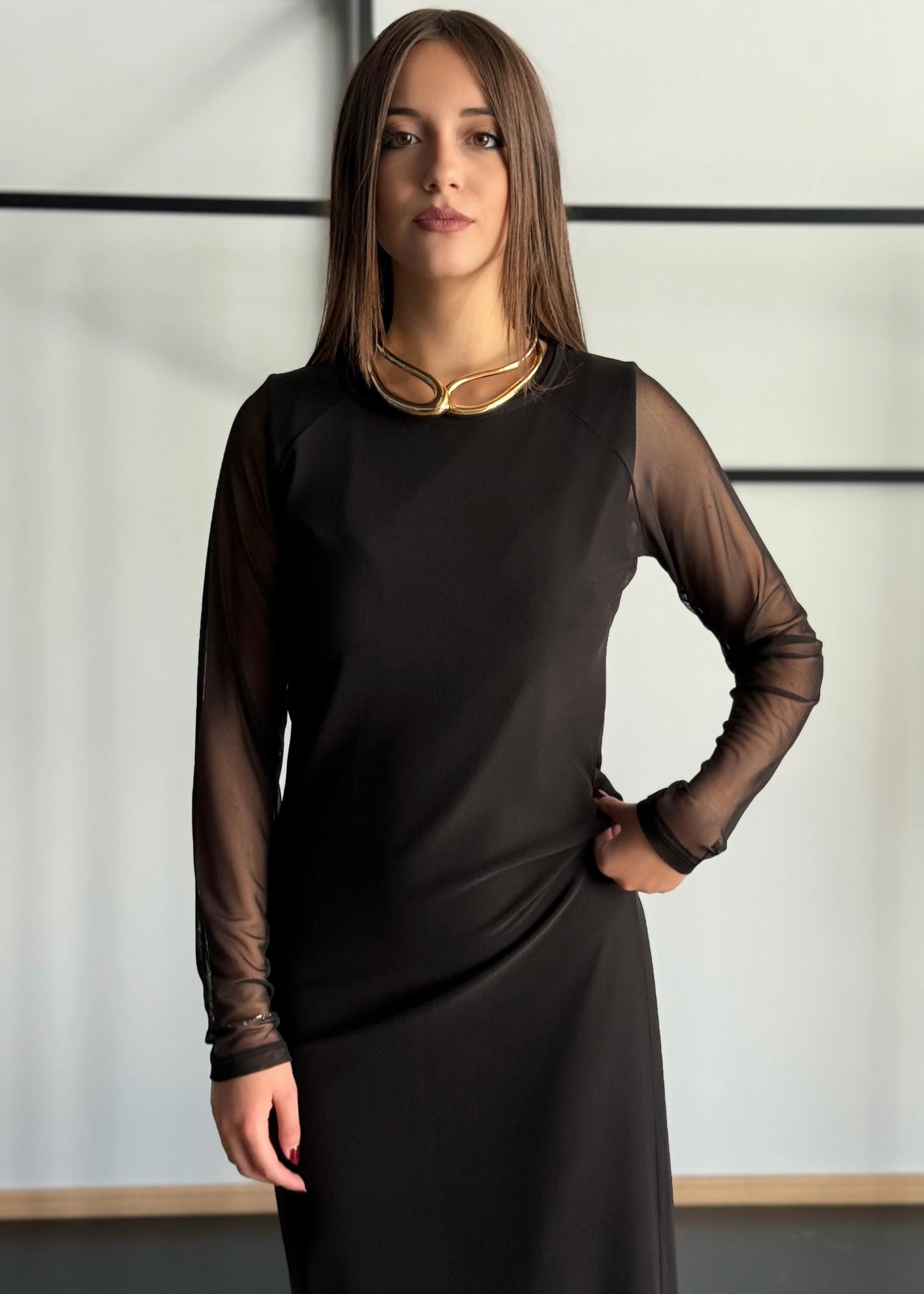 Abito lungo in tulle -KONTATTO