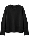 Carica l'immagine nel visualizzatore della galleria, Maglia nero 100% lana - ZAHJR