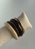 Carica l'immagine nel visualizzatore della galleria, Set bracciali rigidi effetto resina e metallo
