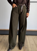 Carica l'immagine nel visualizzatore della galleria, Jeans militare barrel con cintura - ZAHJR