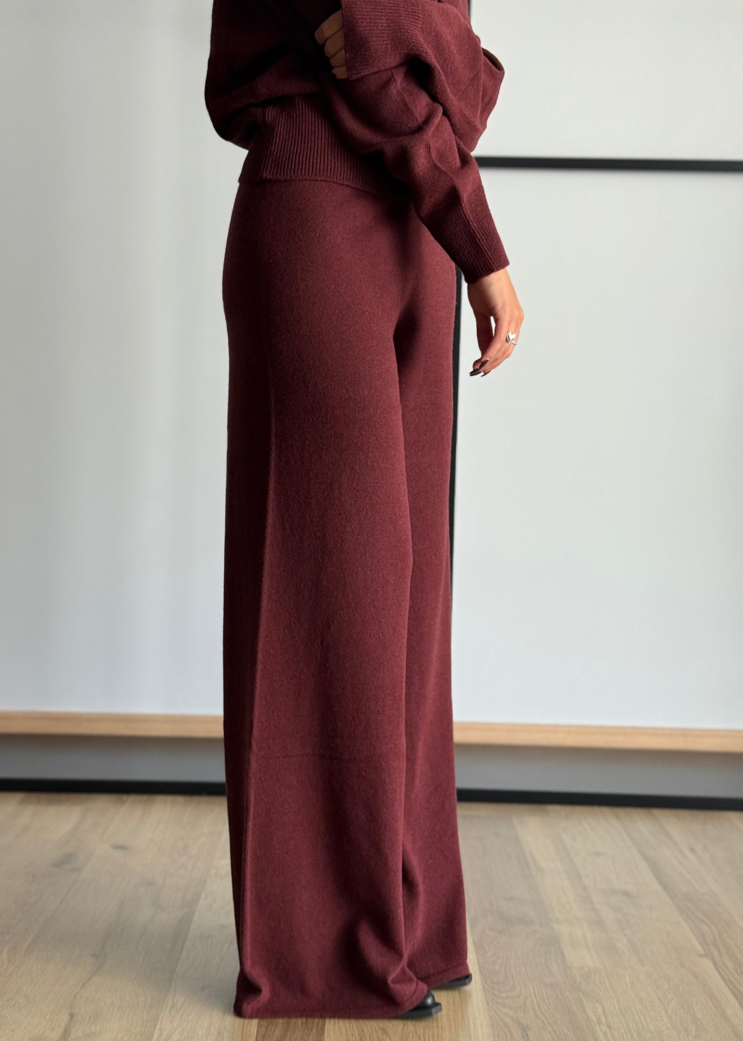 Pantaloni palazzo in misto lana -KONTATTO