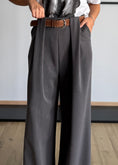 Carica l'immagine nel visualizzatore della galleria, Pantalone palazzo con cintura borchiata - PHILIALOFT