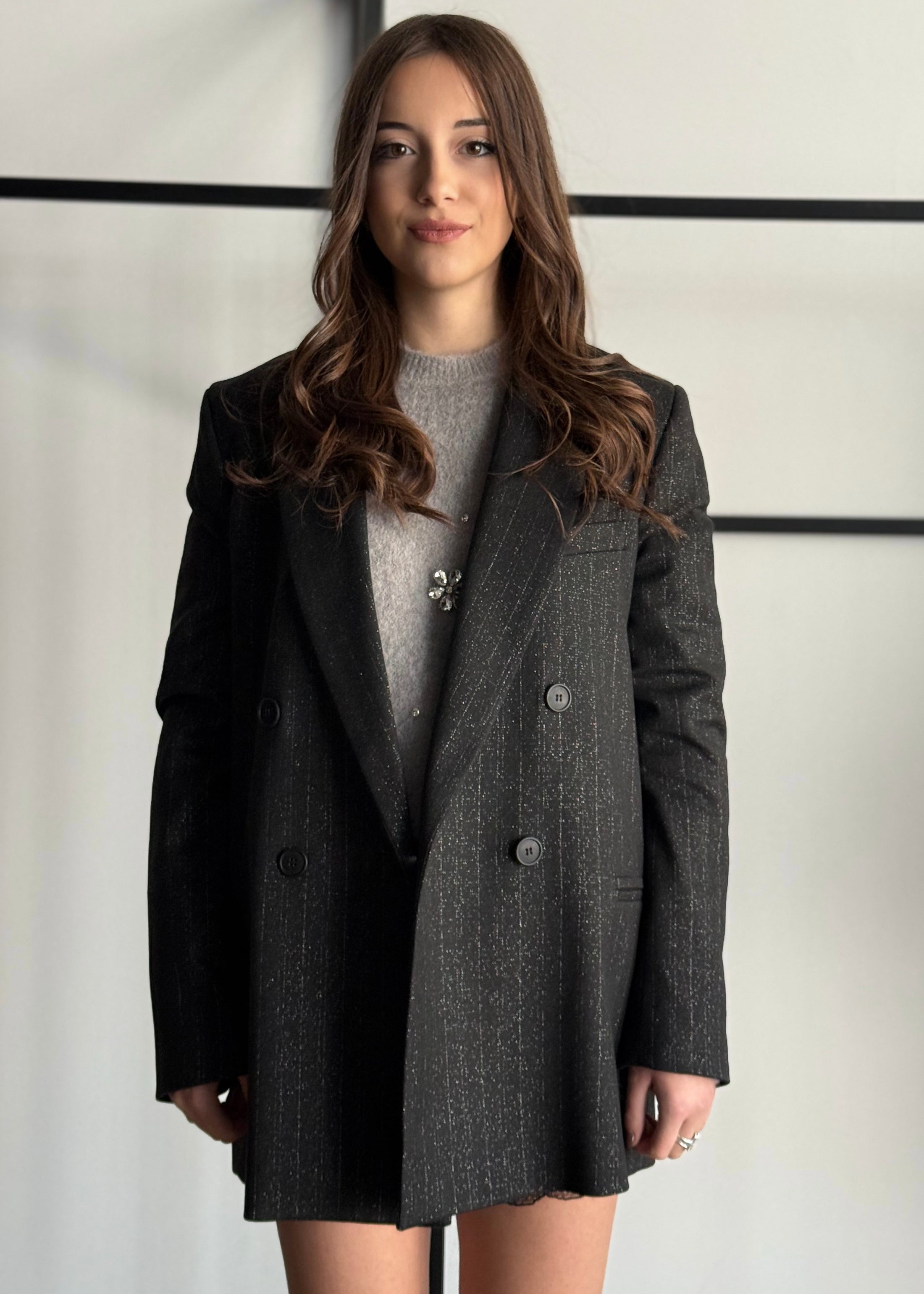 Blazer KONTATTO doppiopetto con lurex