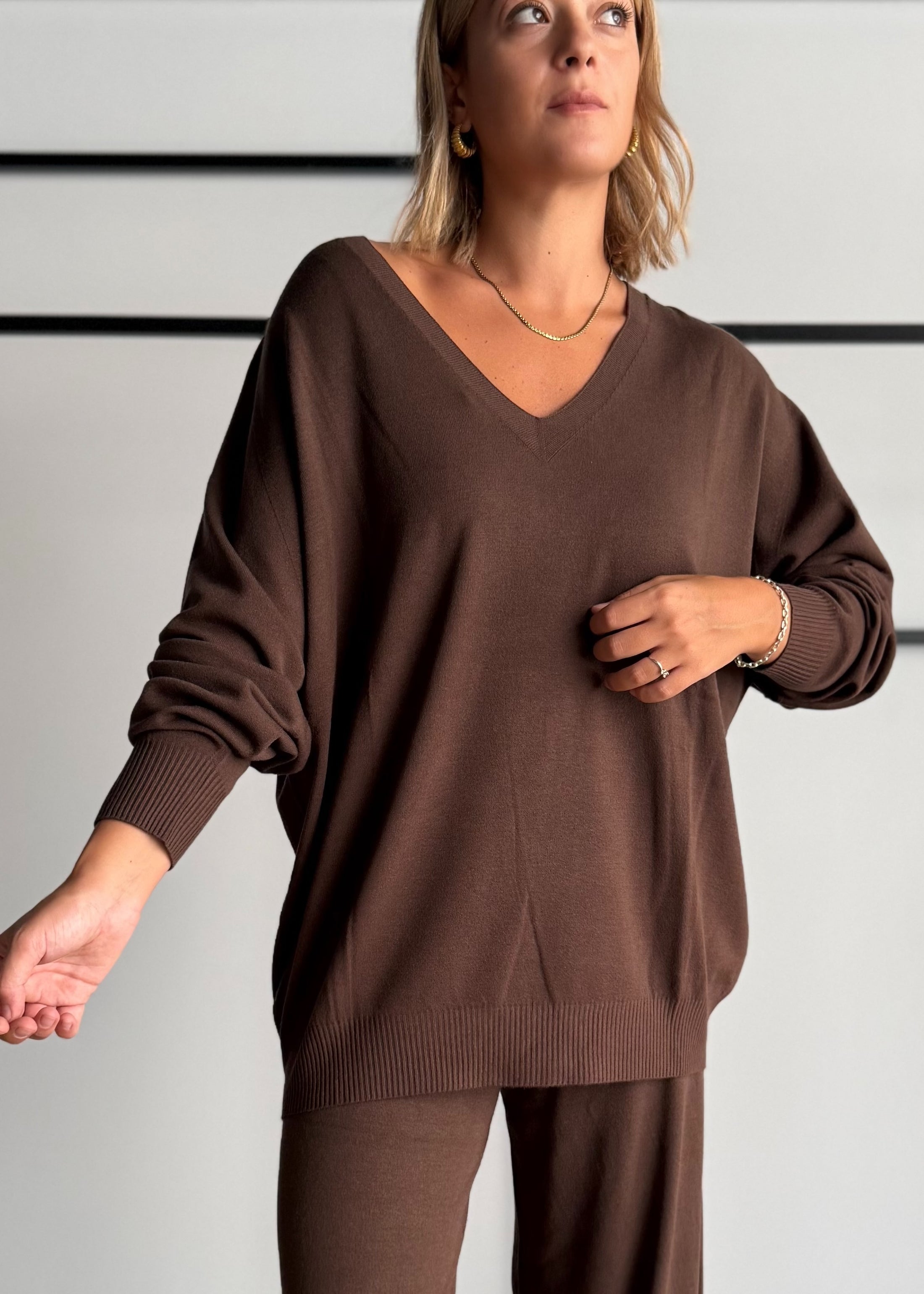 Maglia over Moro scollo a V - KONTATTO
