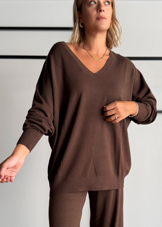 Maglia over Moro scollo a V - KONTATTO
