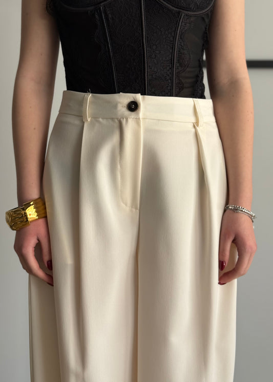 Pantalone panna THEVICE a palazzo
