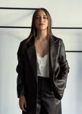 Carica l'immagine nel visualizzatore della galleria, Blazer in ecopelle monopetto -ZAHJR
