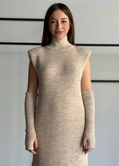 Abito KONTATTO in maglia con manicotti