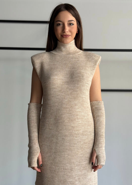 Abito KONTATTO in maglia con manicotti