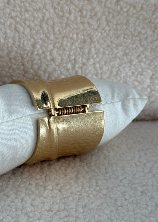 Bracciale rigido gold effetto satinato design moderno