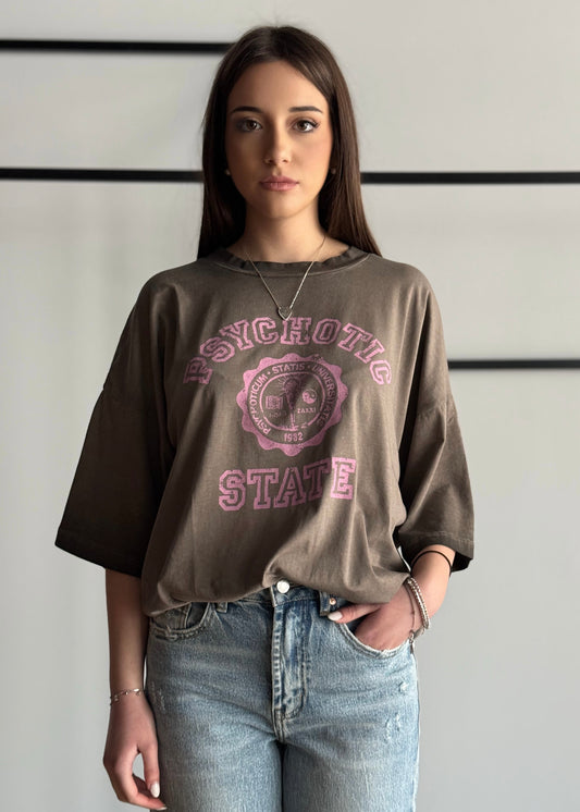 T-shirt KONTATTO con stampa vintage