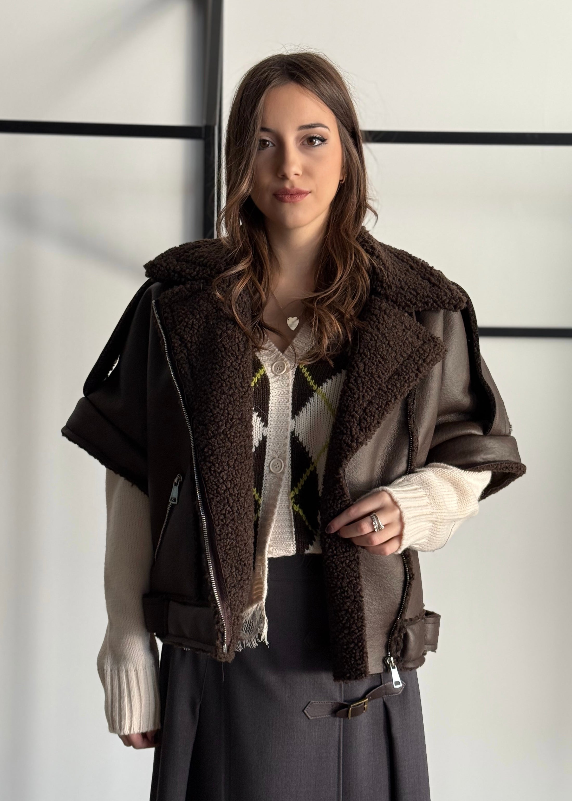 Gilet ZAHJR in eco montone