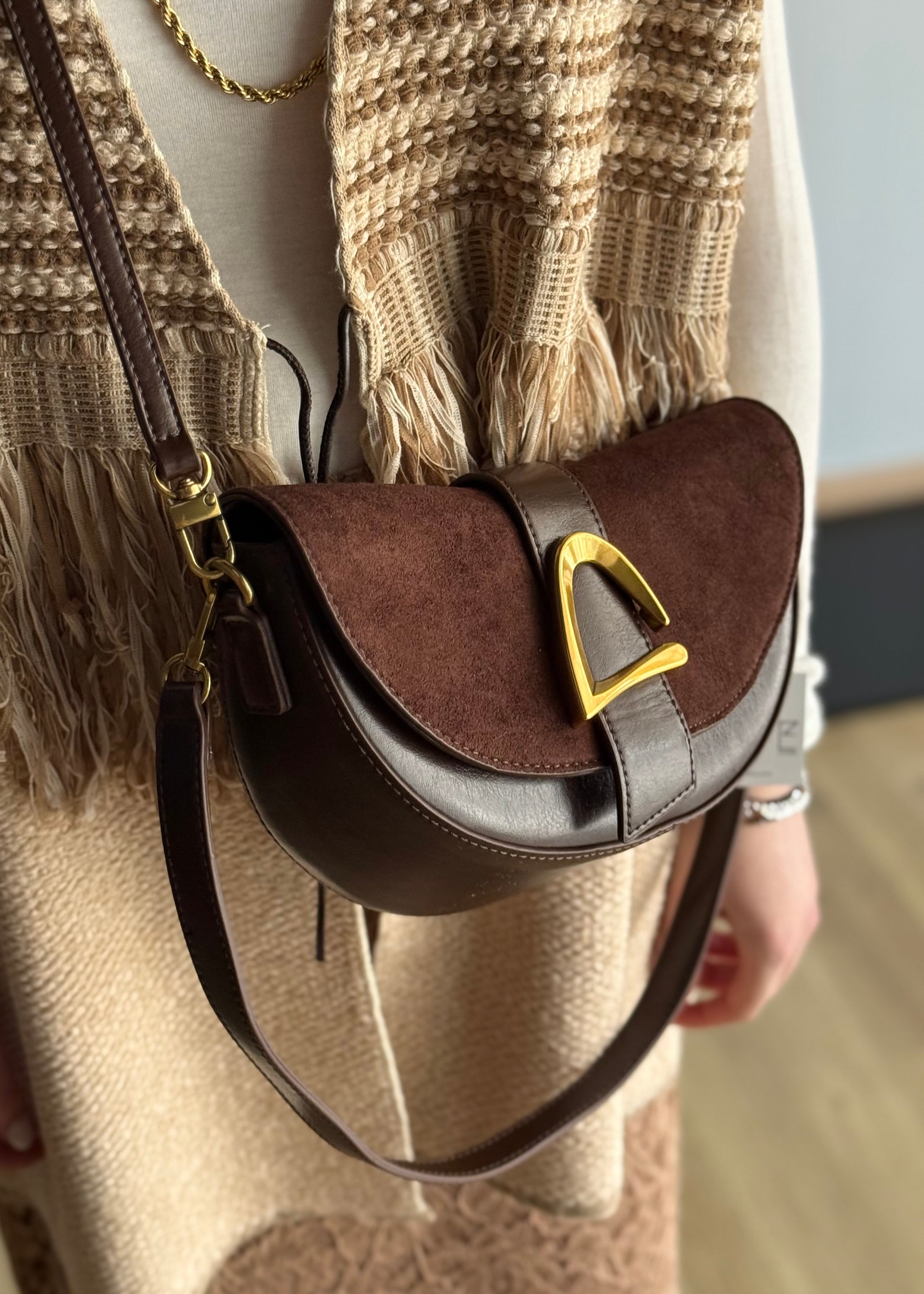 Borsa THEVICE in suede moro