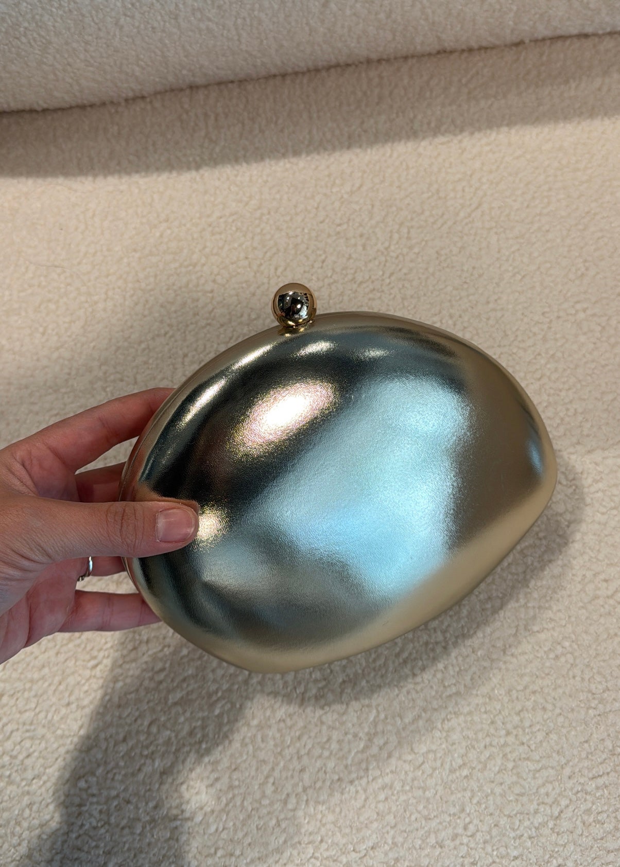 Clutch gold effetto specchio