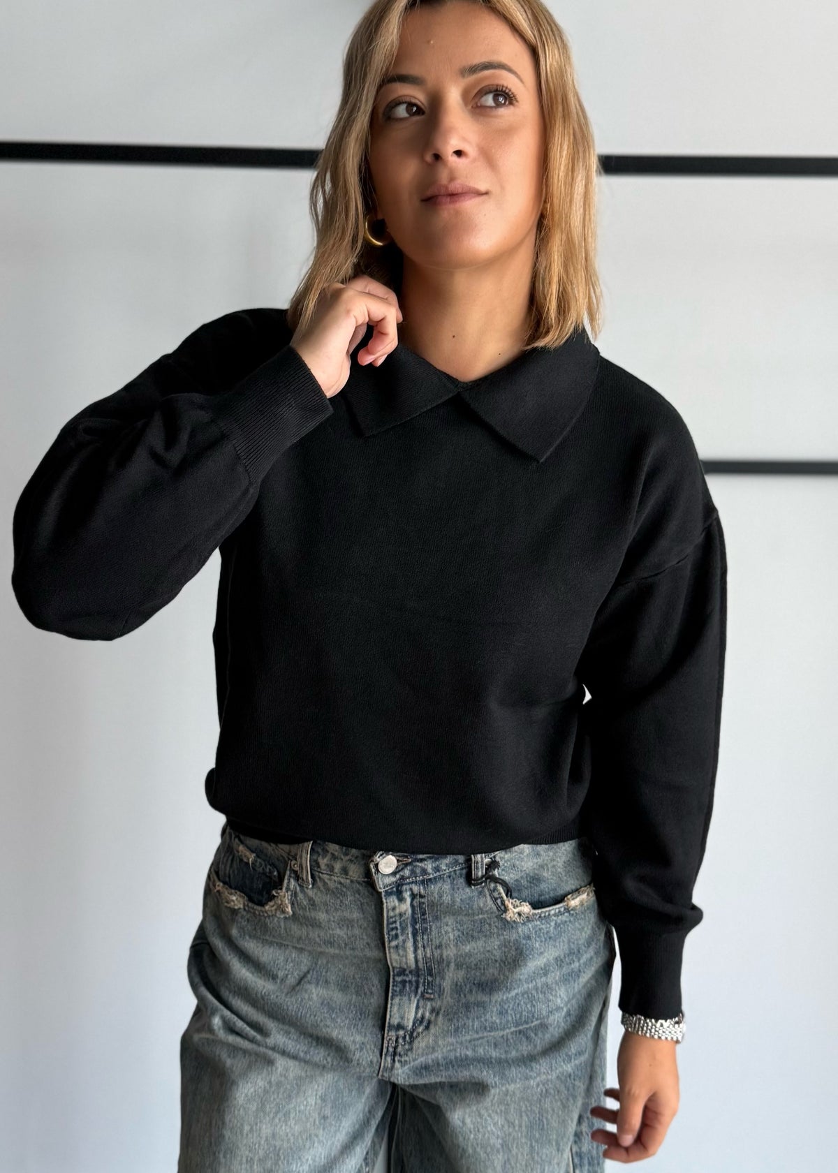 Maglia polo nera - ZAHJR