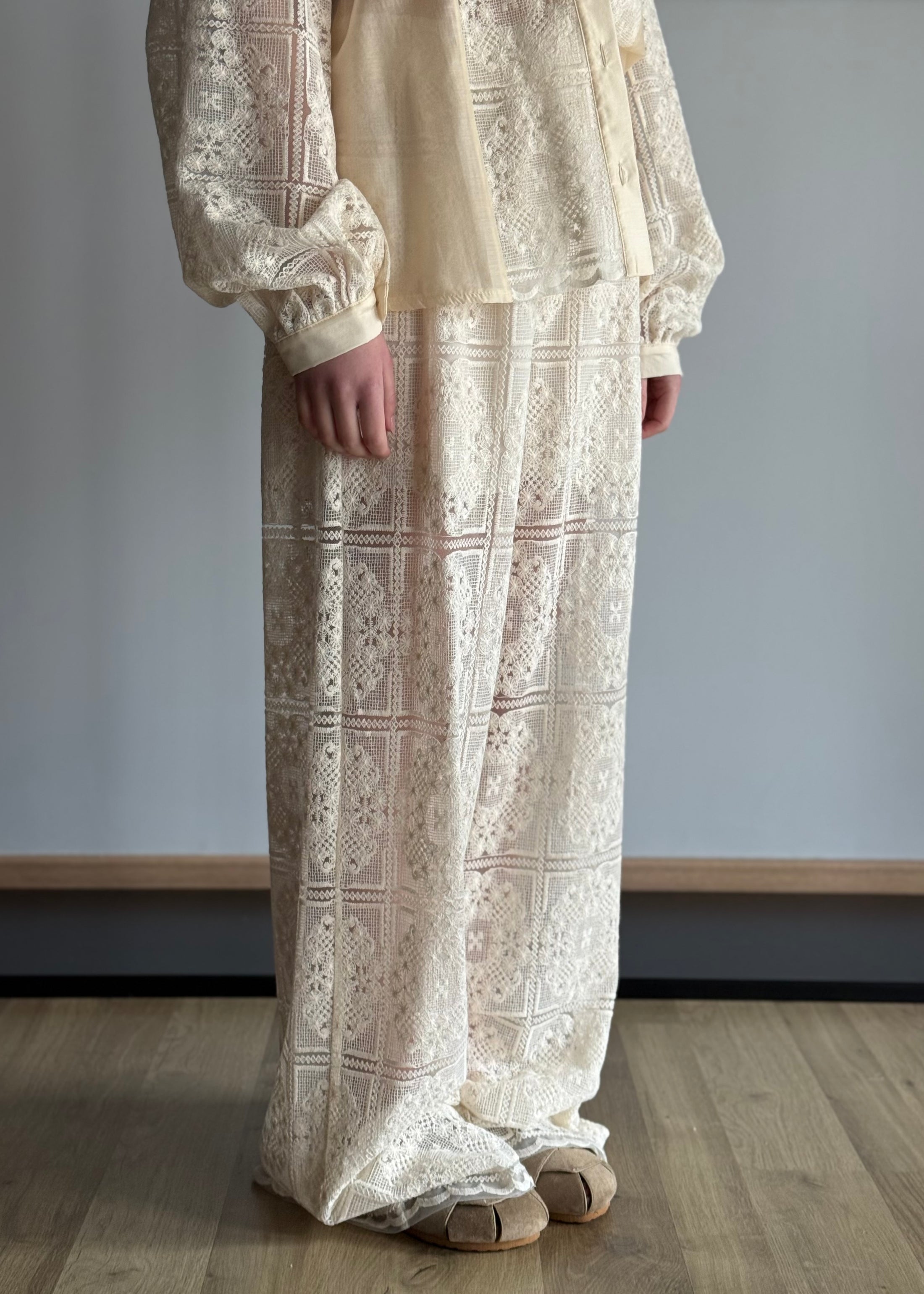 Pantalone palazzo ZAHJR in pizzo