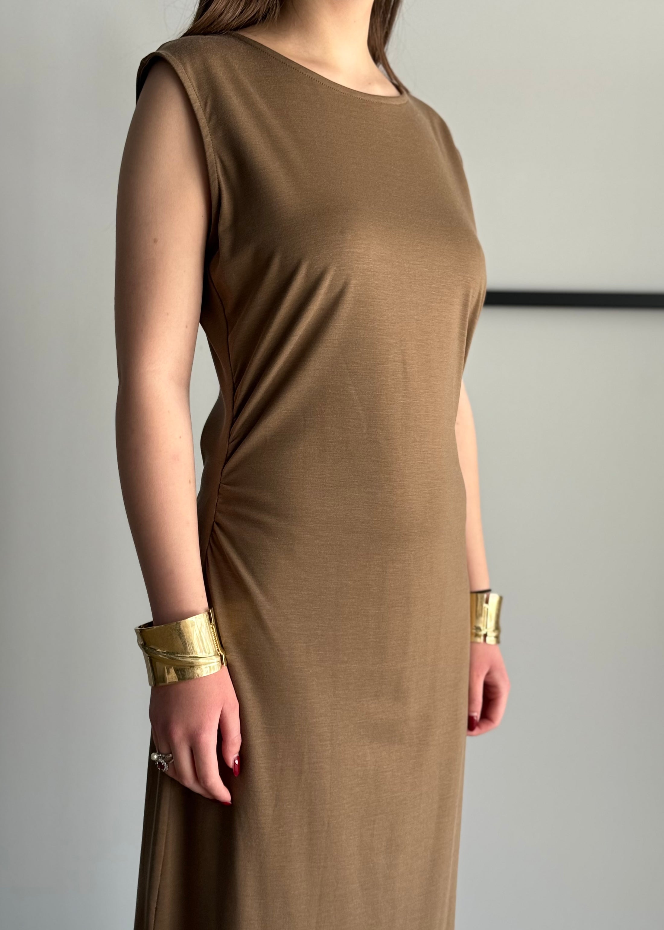 Abito lungo minimal THEVICE moka