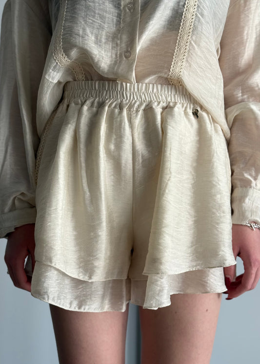 Short PHILIALOFT con inserti in crochet