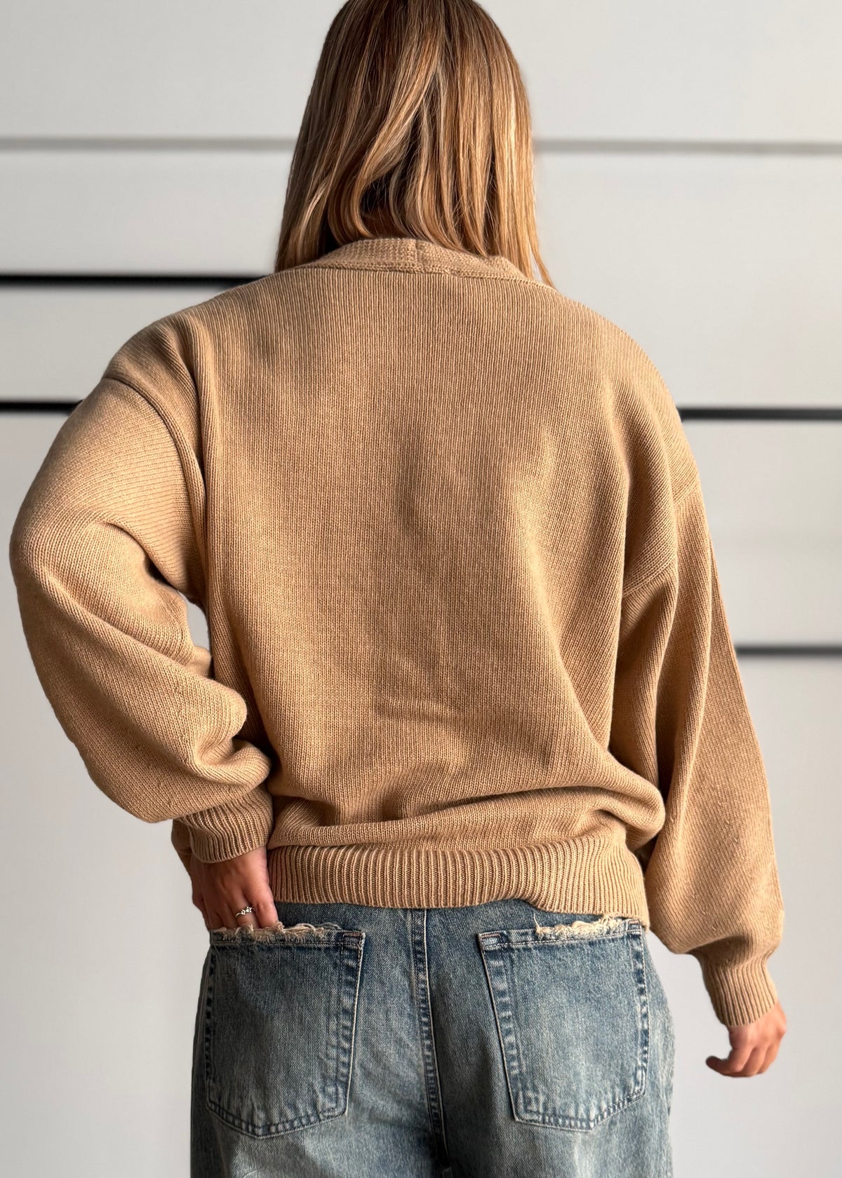 Cardigan over mastice con tasche - KONTATTO