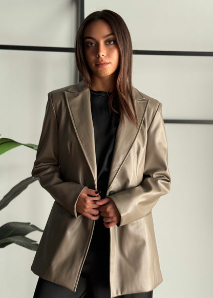Blazer in ecopelle -KONTATTO