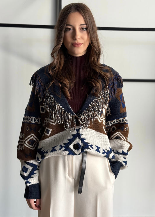 Cardigan ZAHJR con frange