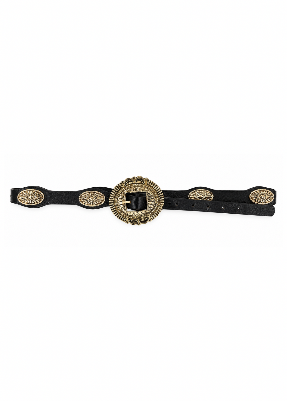 Cintura Western con Fibbia Vintage nera