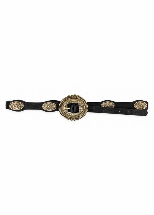 Cintura Western con Fibbia Vintage nera