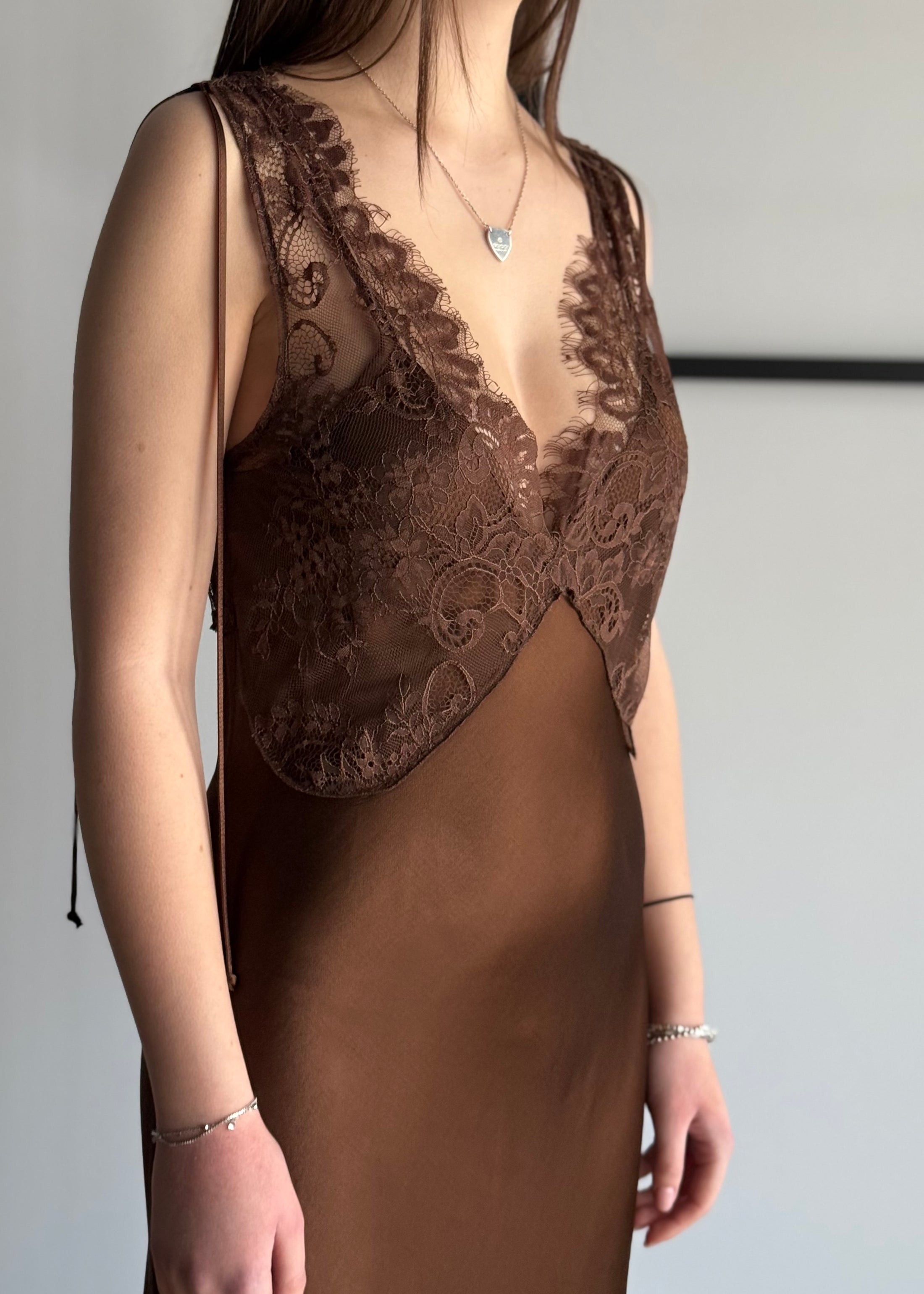 Abito lungo KONTATTO con pizzo