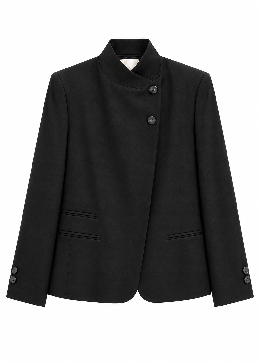 Blazer nero con chiusura laterale - ZAHJR