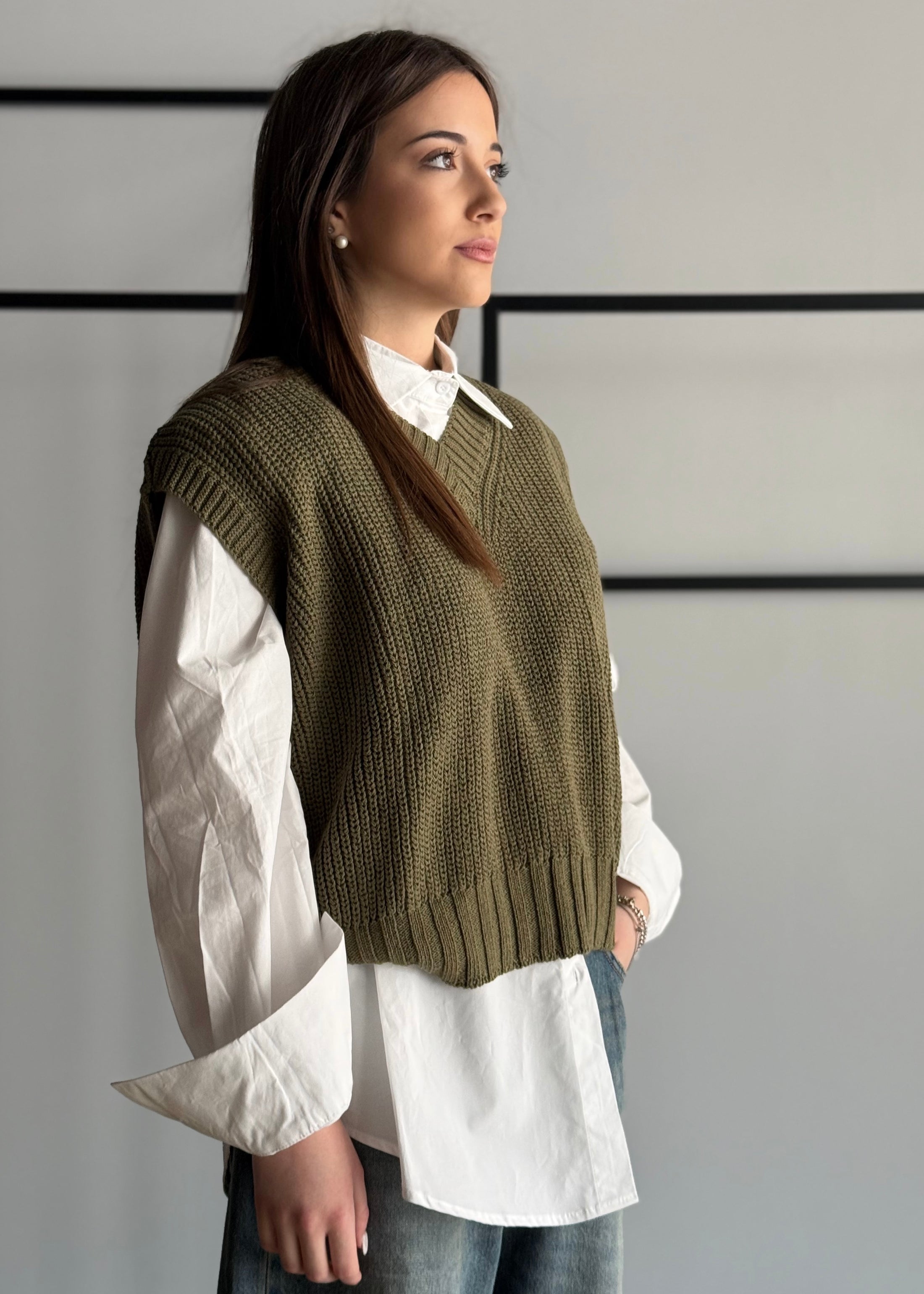 Gilet ZAHJR in maglia militare