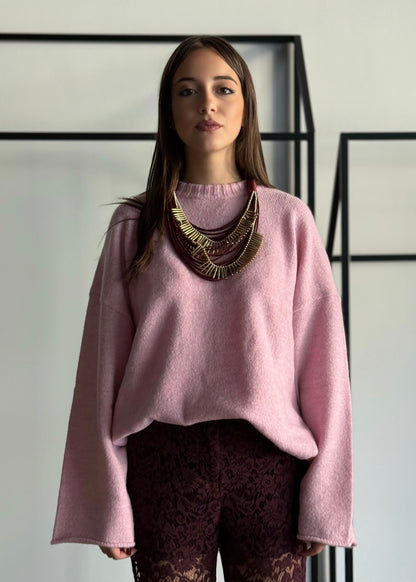 Maglia over in misto lana -KONTATTO