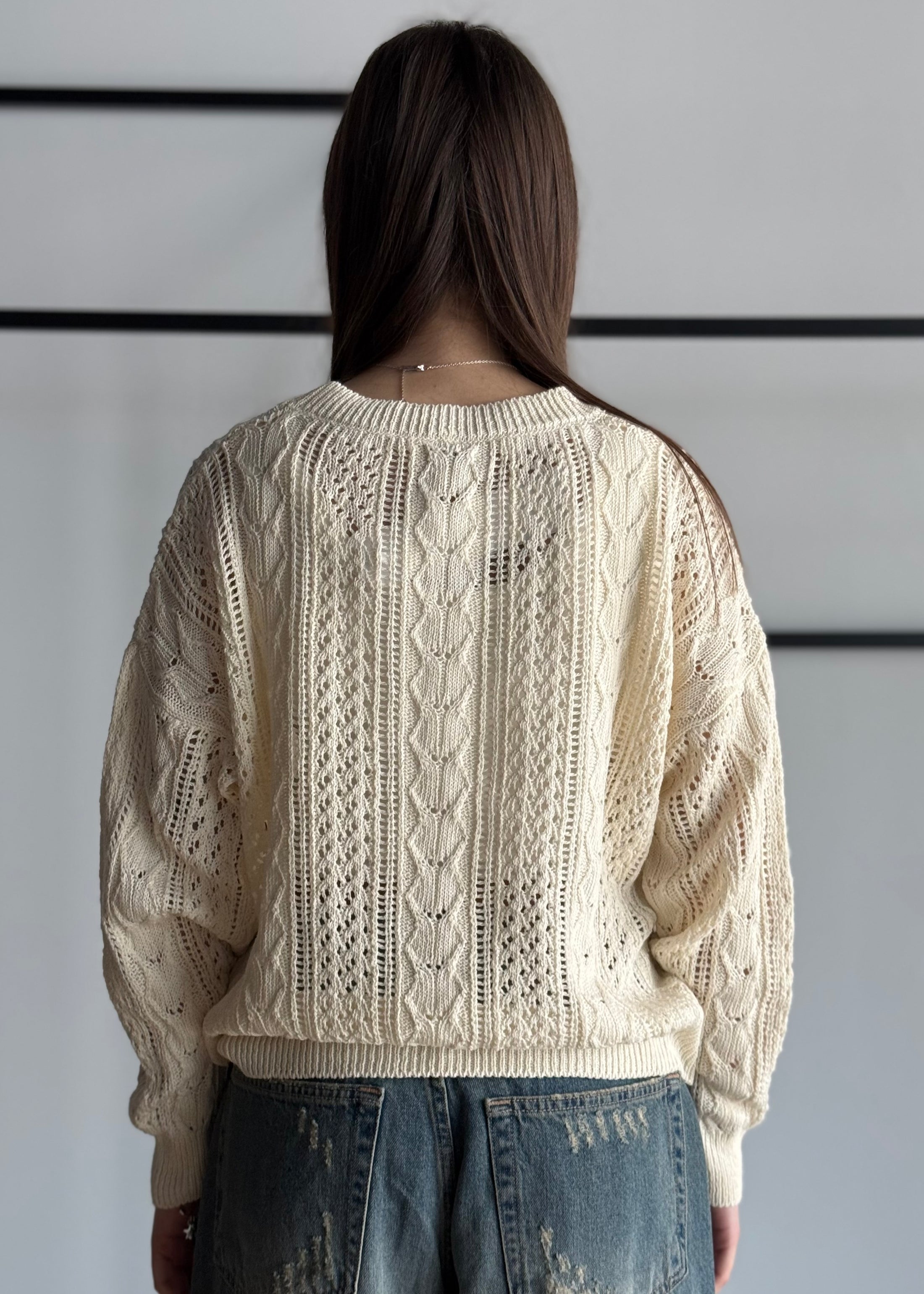 Maglia ZAHJR traforata latte