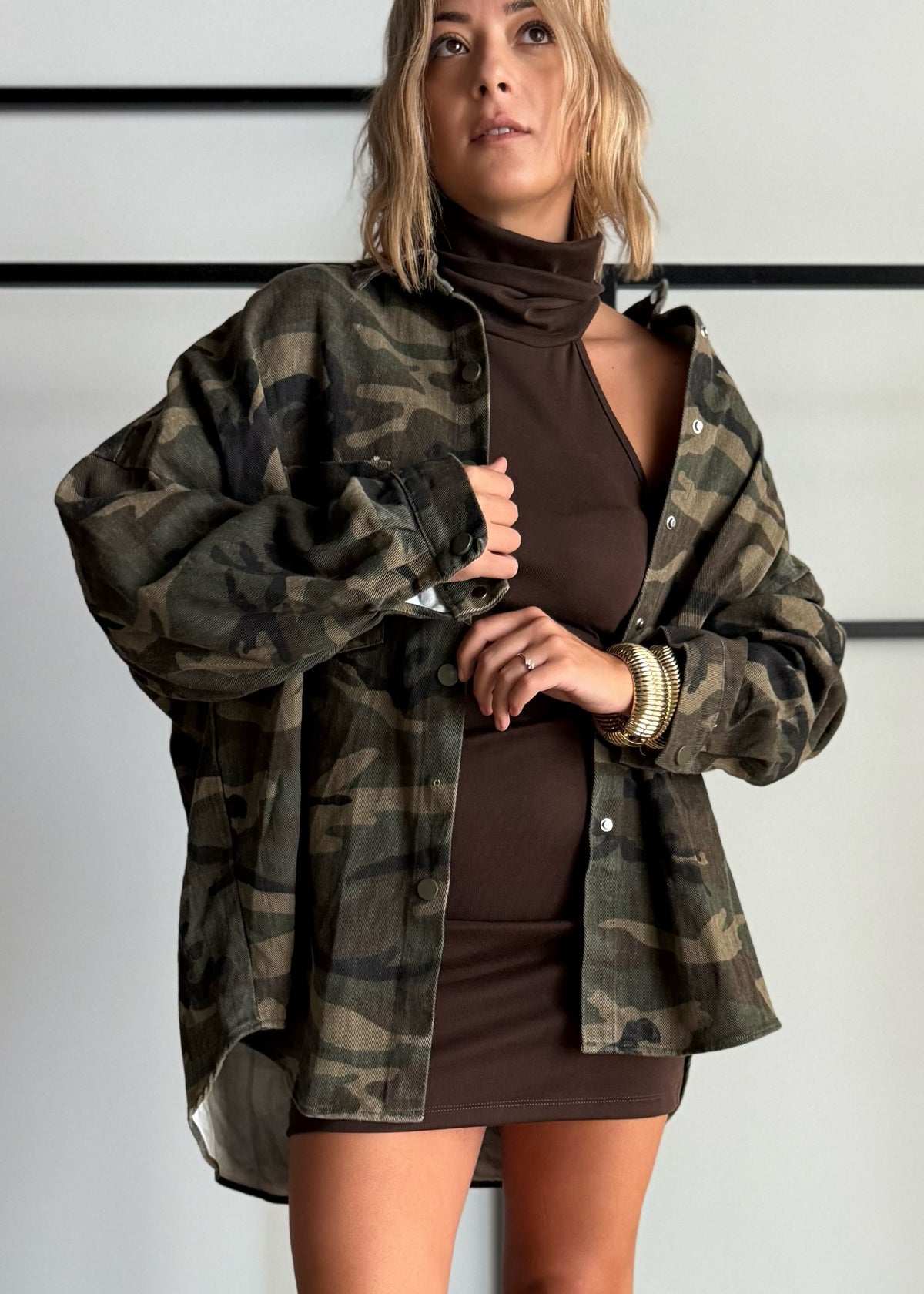 Giacca oversize camouflage