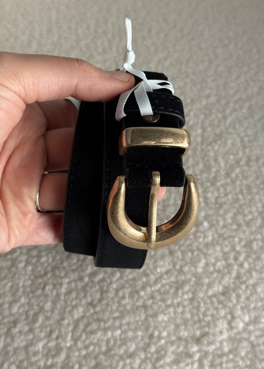 Cintura THEVICE nera con fibbia ora