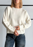 Carica l'immagine nel visualizzatore della galleria, Maglia 100% lana panna - ZAHJR
